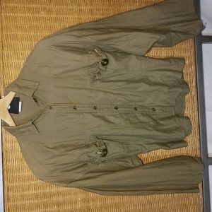 Vintage Women's shirt Jacket army green.